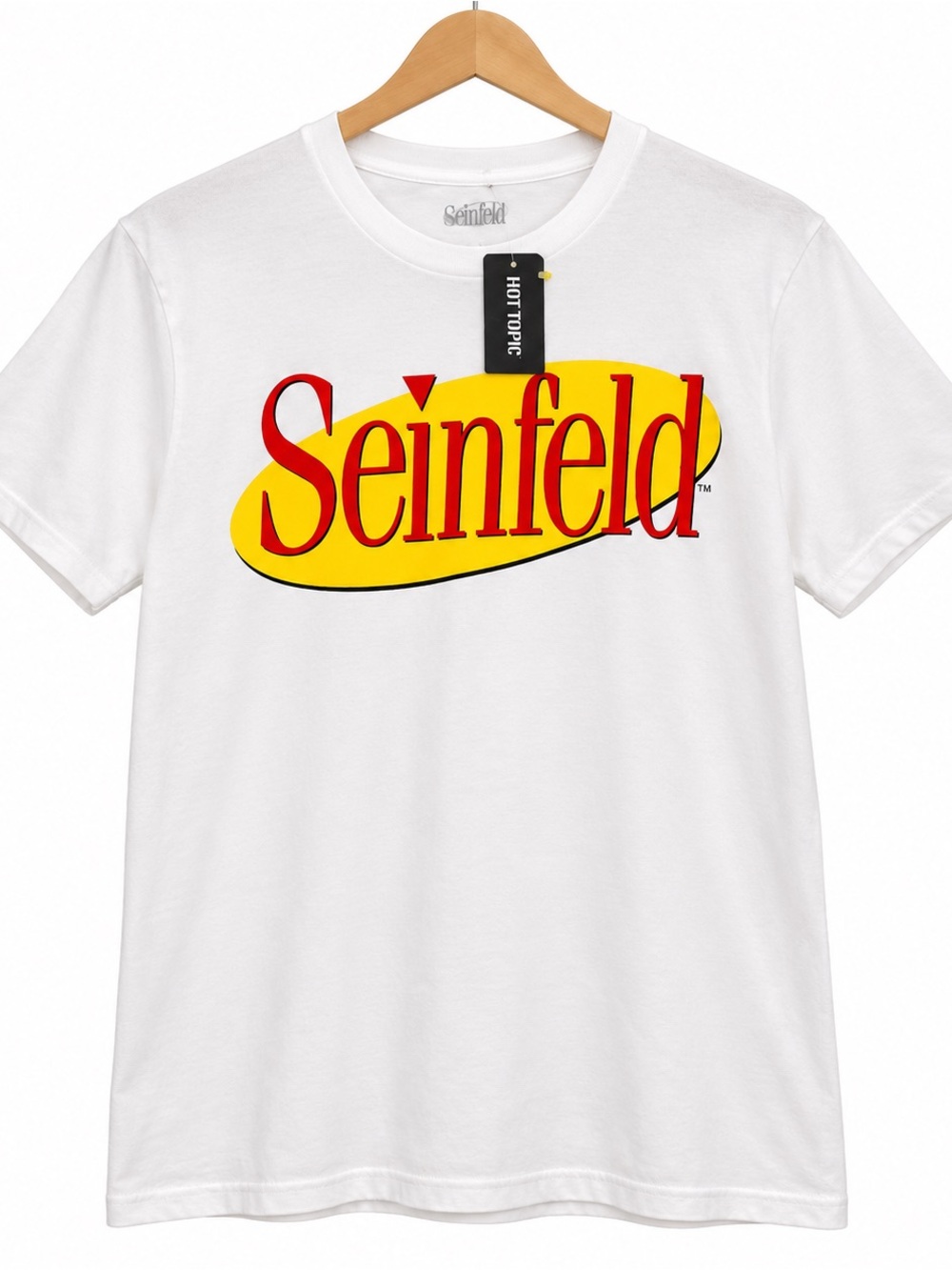 Hot Topic Seinfeld Classic Logo White Graphic T-Shirt NWT Medium